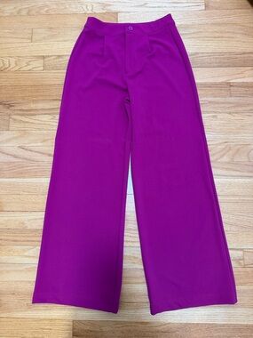 Women’s Sincerely Jules Wide-Leg Dress Pants in Bright Magenta